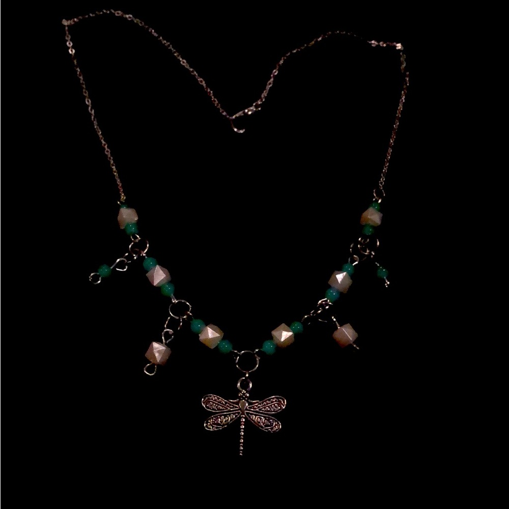 handmade dragonfly necklace